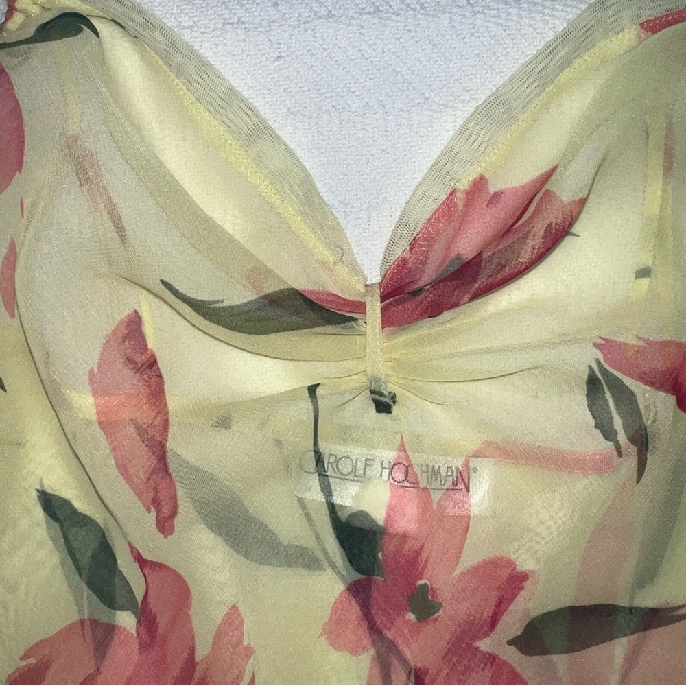 Vintage Carole Hochman Womens Y2K Coquette Babydoll Mesh Slip Dress Size S - Picture 6 of 9